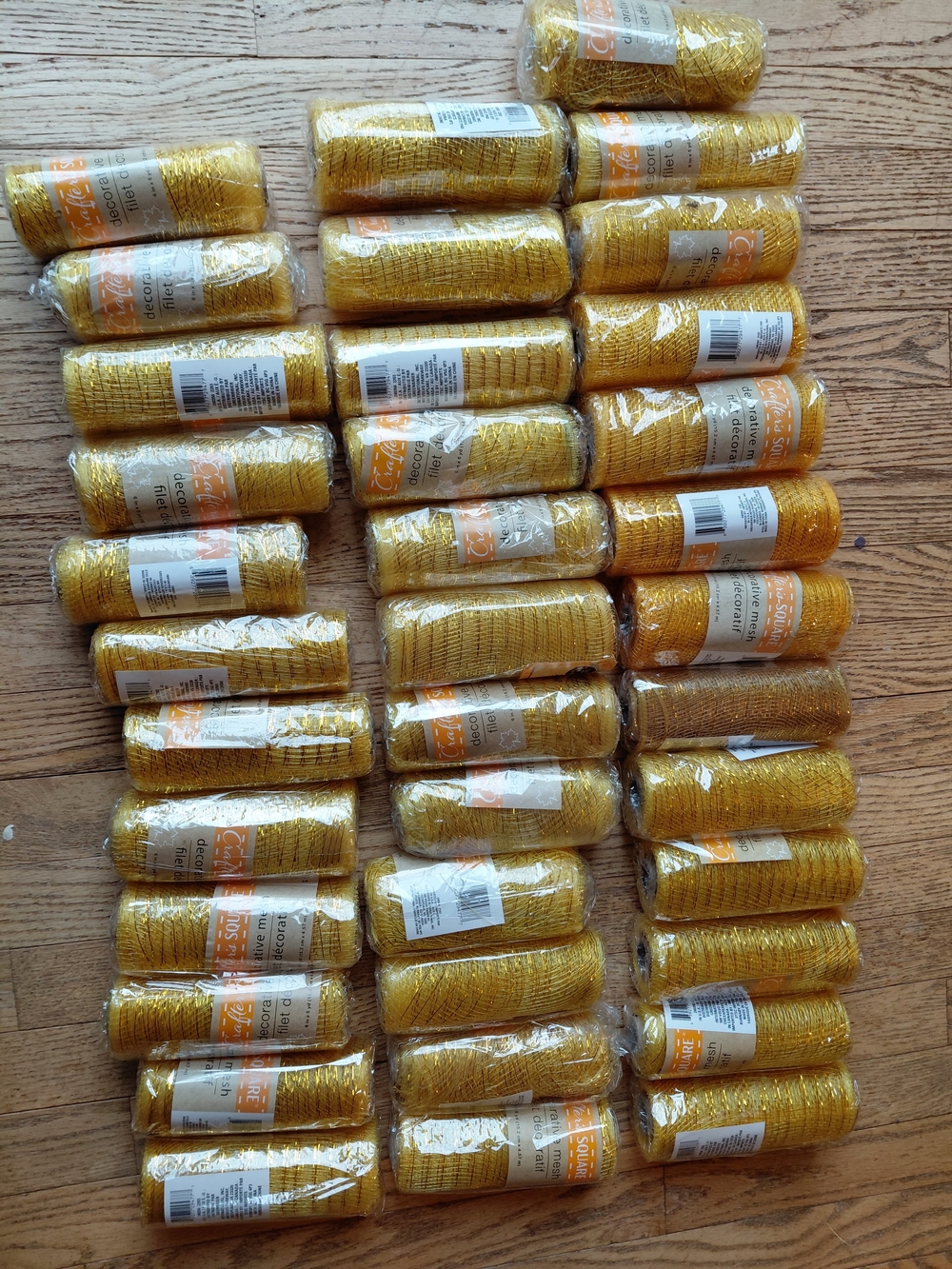 37 Rolls Crafter's Square Gold Decorative Mesh
